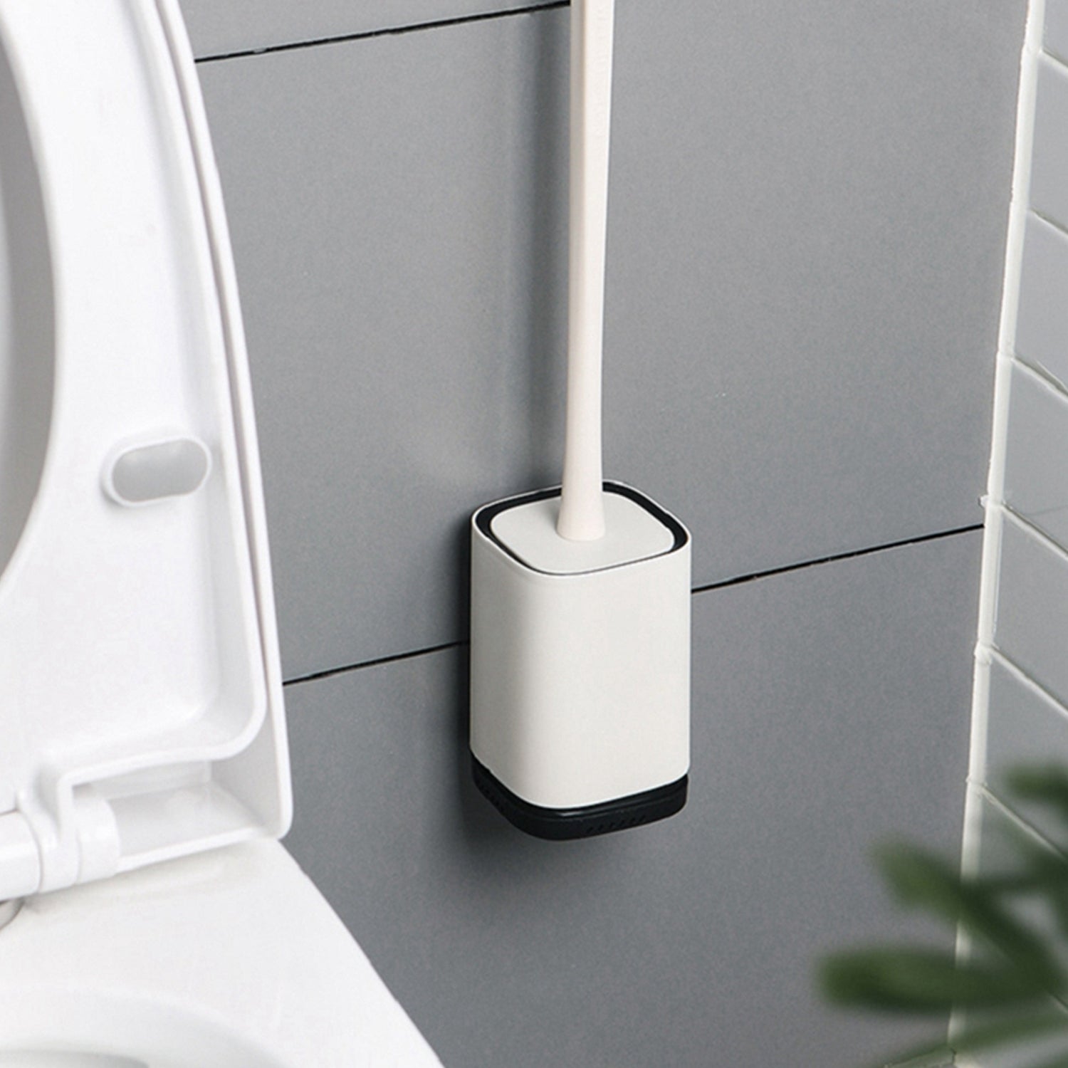 7601 Silicone Toilet Brush with Holder Stand , Brush for Bathroom Cleaning, Cleaning Silicone Brush and Holder DeoDap 7601 Silicone Toilet Brush with Holder Stand , Brush for Bathroom Cleaning, Cleaning Silicone Brush and Holder DeoDap